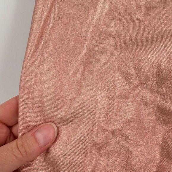 Old Navy Mid-Rise Coated Pixie Ankle Pants for Women Metallic Rose Gold Size 4 - Picture 7 of 13